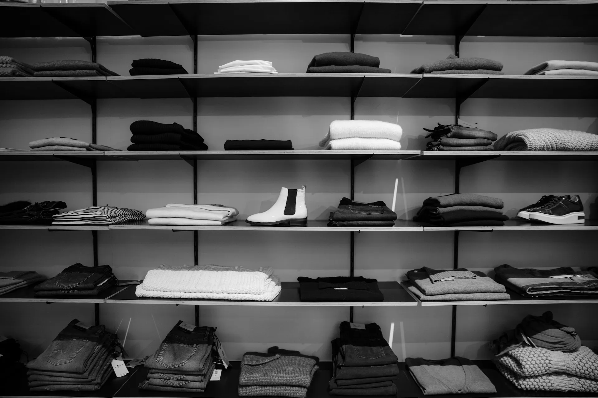 Clothes on shelf